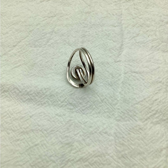 Sterling Silver Fire Opal Ring Size 8 - Picture 4 of 4